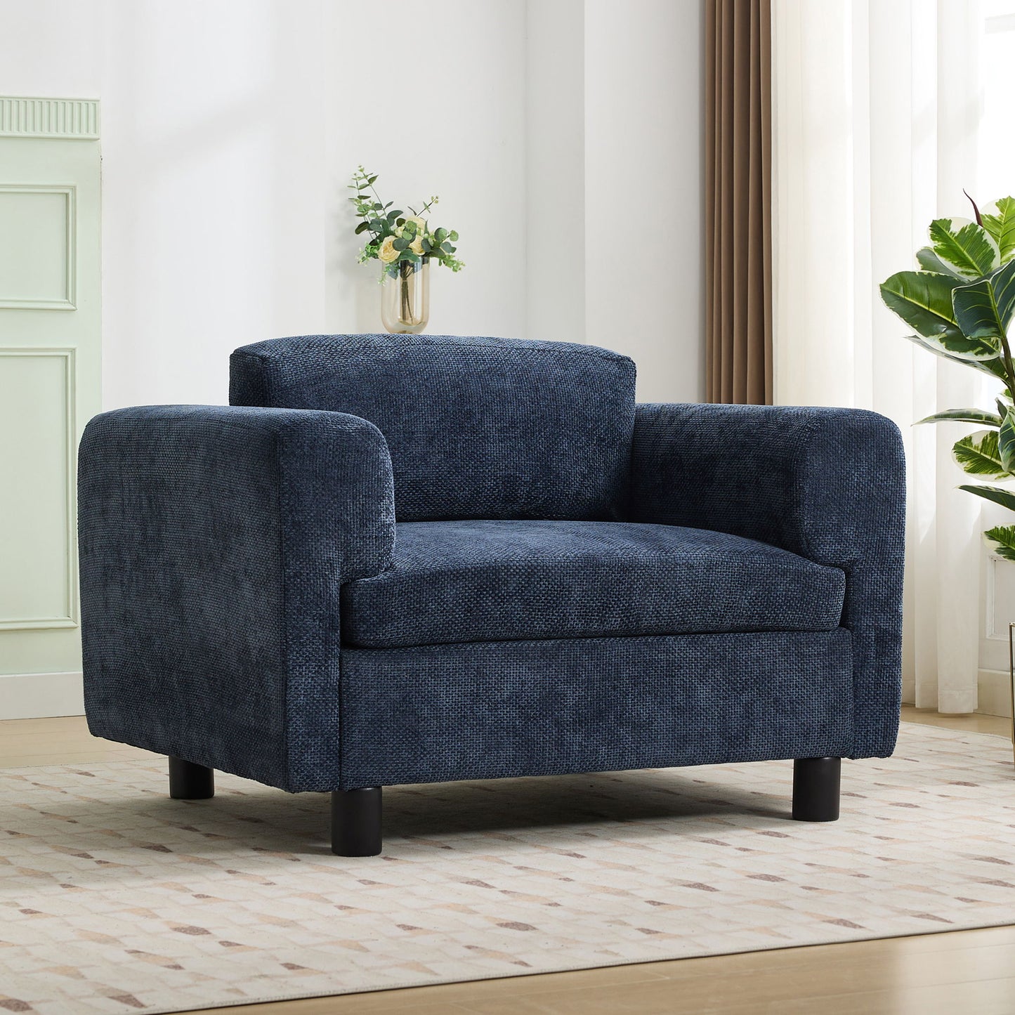 Modern Oversized Armchair Comfy Accent Chair Single Sofa For Living Room