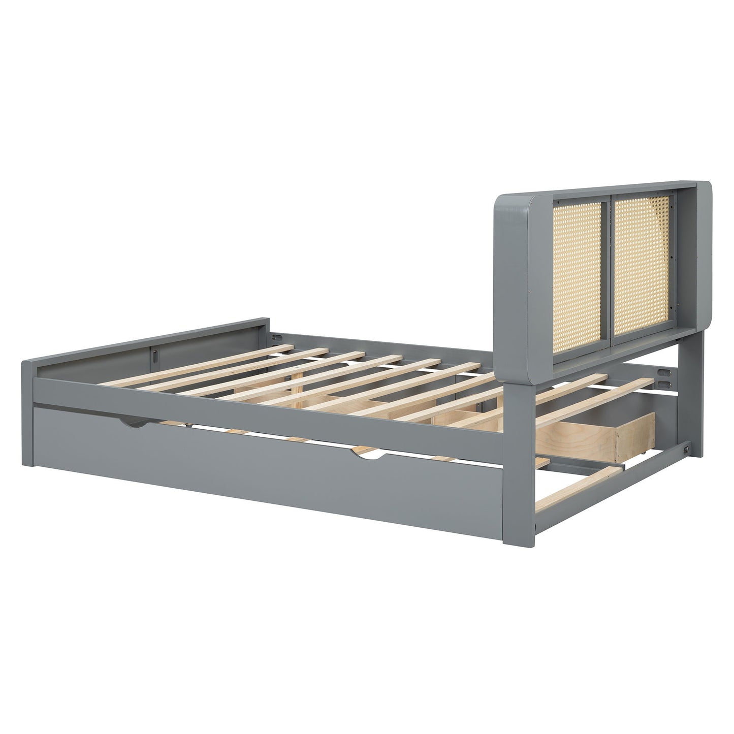Headboard Bed With 2 Drawers And Trundle
