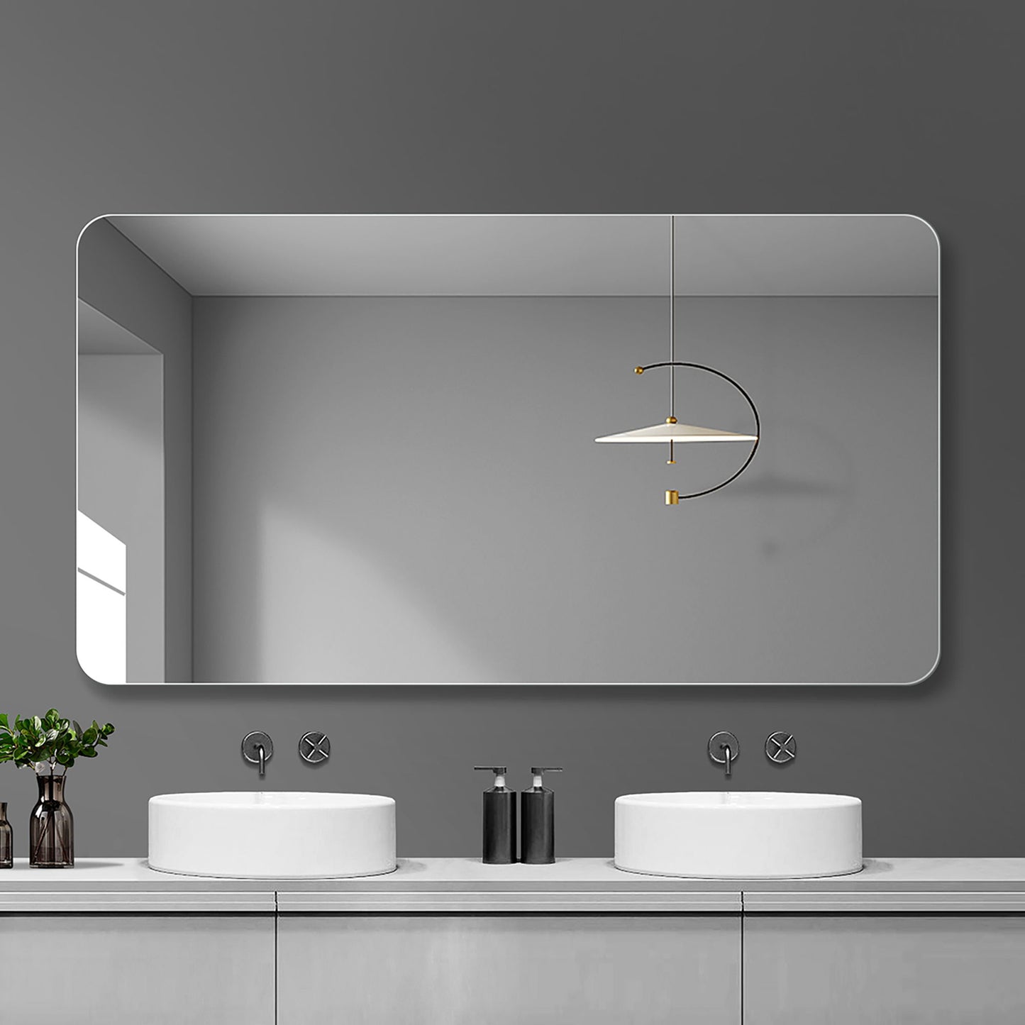 Bathroom Vanity Mirror, Wall-Mounted Mirror For Bathroom Anti-Fog, Waterproof