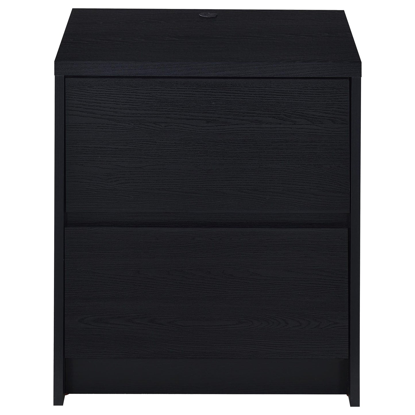 Transitional Nightstand With Dual USB Charging And Motion Sensor Light