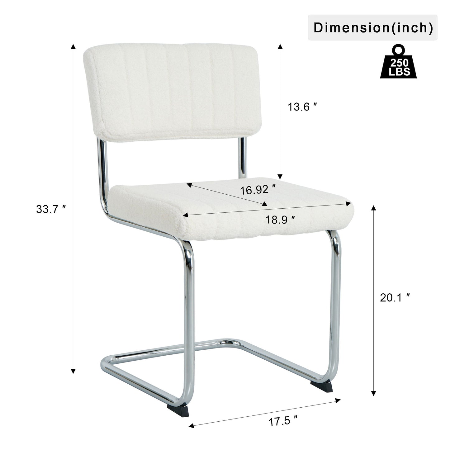 Modern Luxury Dining Chair With Metal Legs And Bow Design (Set of 4)