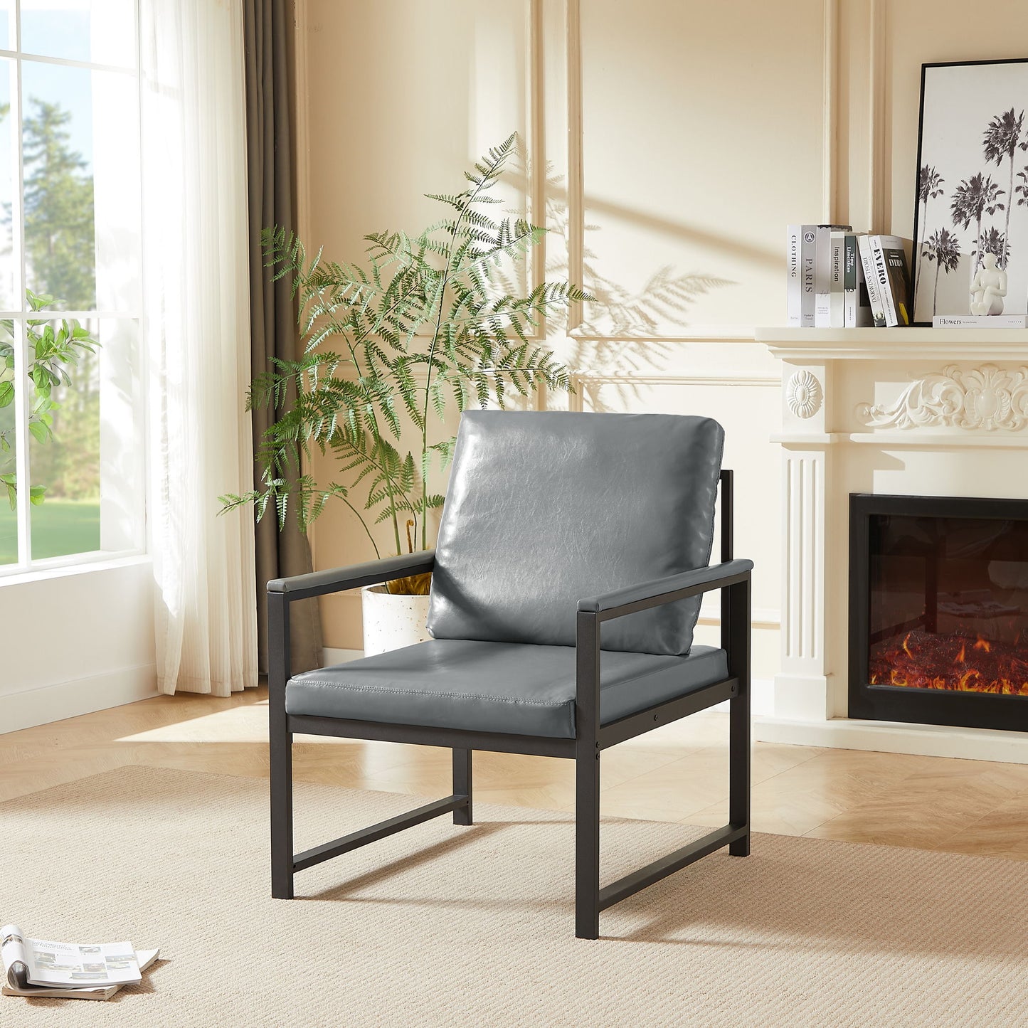 Retro Leisure Accent Chair With Extra Soft Padding