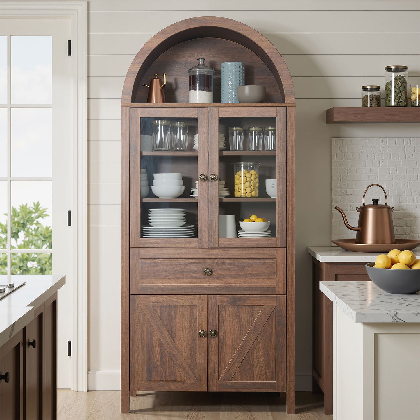 Retro Dome Cabinet With Large Storage Space