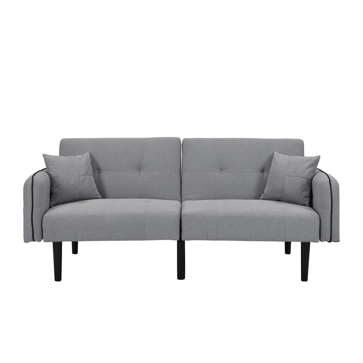 Modern Folding Ottoman Sofa Bed With Stereo System - Gray