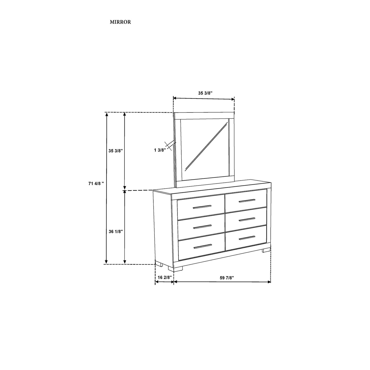 Elsa - Mirror Large Scale Design - Black