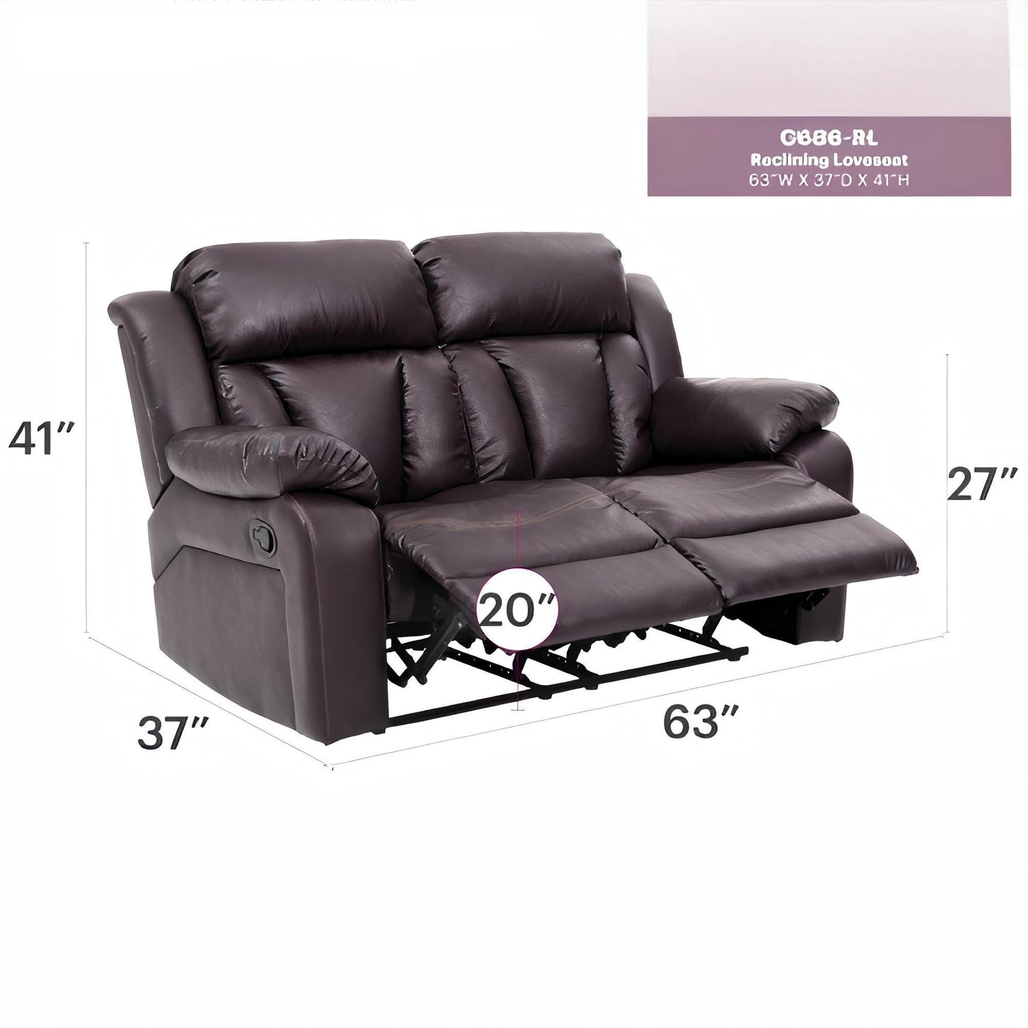Cozy Padded Love Seat For Relaxation