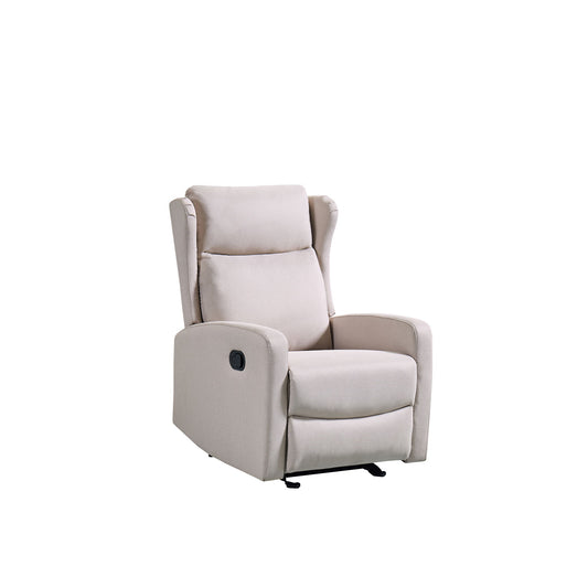 Rocking Recliner Chair For Living Room, Adjustable Modern Recliner Chair, Recliner Sofa With Lumbar Support, Classic And Traditional Recliner Chair With Comfortable Arm And Back Sofa - Light Gray
