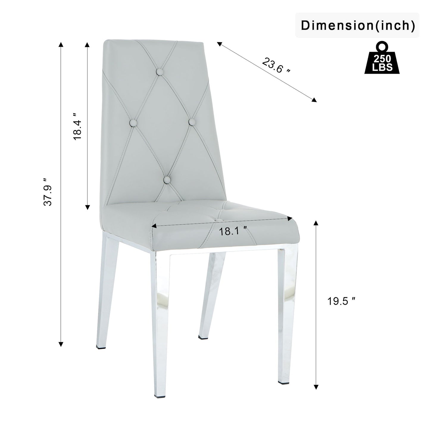 Modern Light Luxury Dining Chair (Set of 2)
