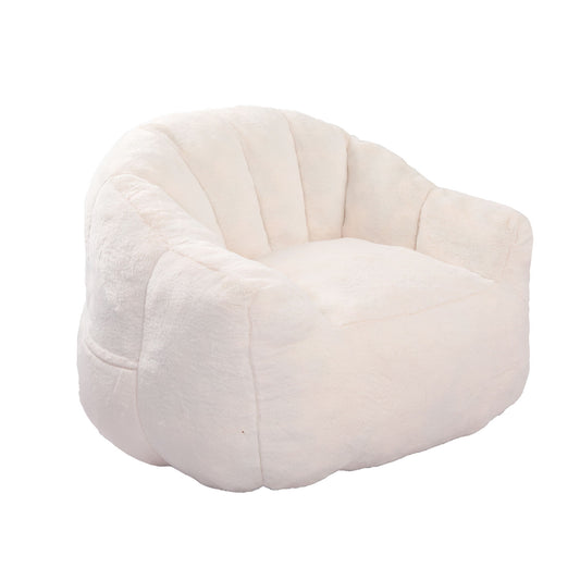 Beanbag Chair, Beanbag Sofa Chair With Armrests Stuffed High Density Foam