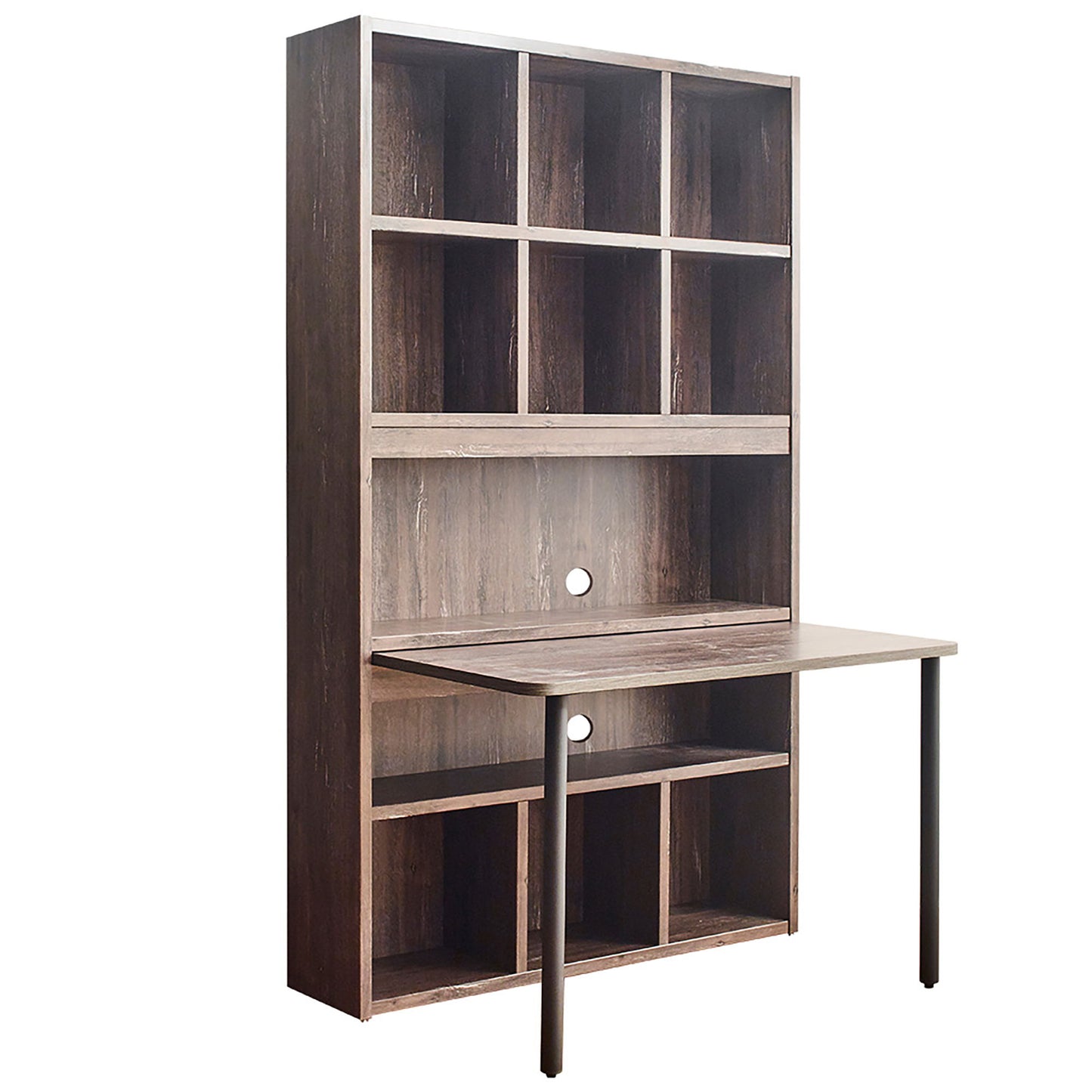 Perrisk - Desk With Bookcase
