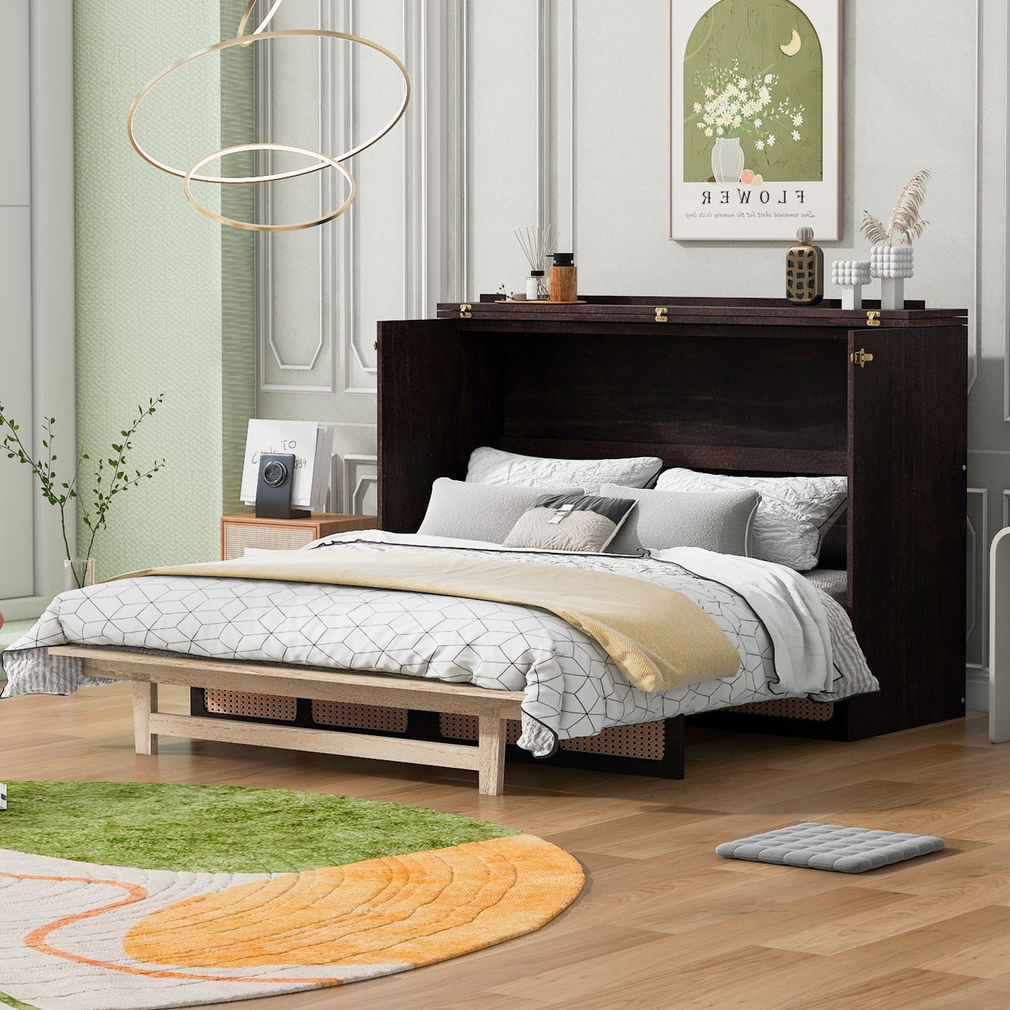 Classic Stylish Murphy Bed With Large Drawers
