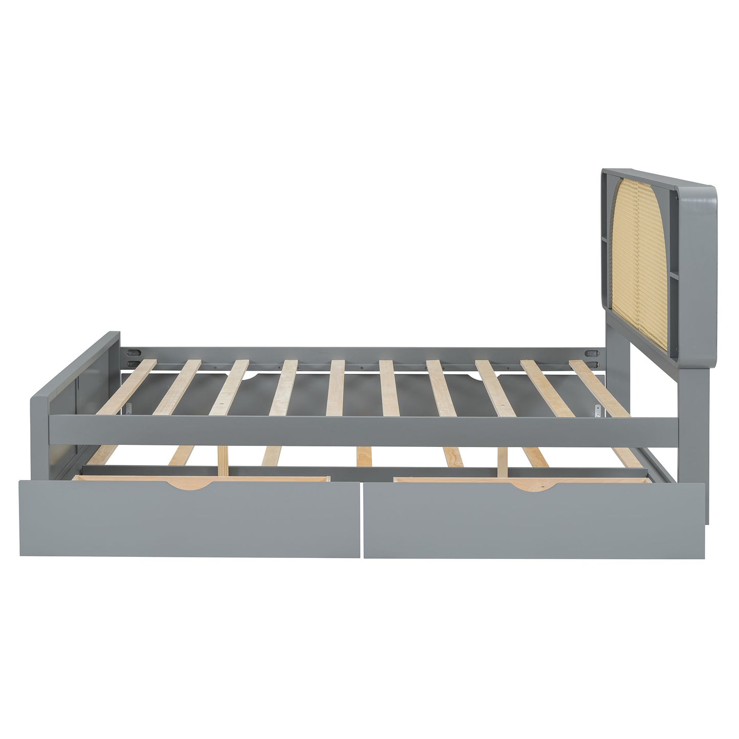 Headboard Bed With 2 Drawers And Trundle
