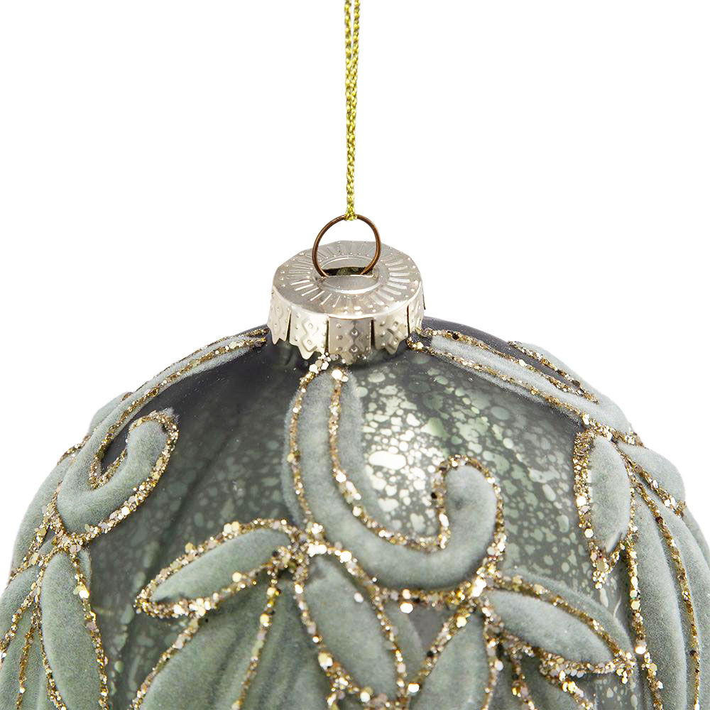 Christmas Ball Ornaments, Decorative Hanging Ball Christmas Tree Ornaments, For Holiday Decorations (Set of 6) - Green