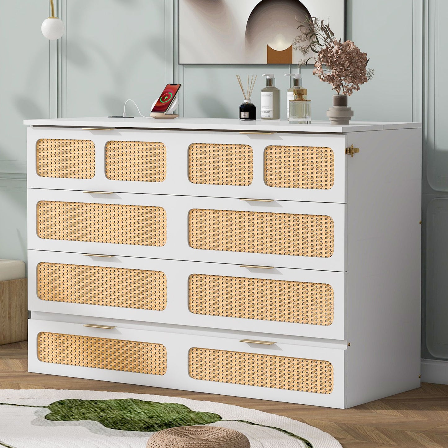 Classic Stylish Murphy Bed With Large Drawers