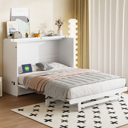 Murphy Bed With Large Drawer, USB Ports And Outlets