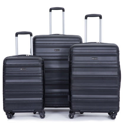 Expandable 3 Piece Luggage Sets Lightweight & Durable Suitcase, Spinner Wheels, Tsa Lock
