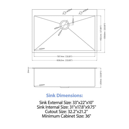 Drop In Kitchen Sink With Pull Down Faucet And Soap Dispenser