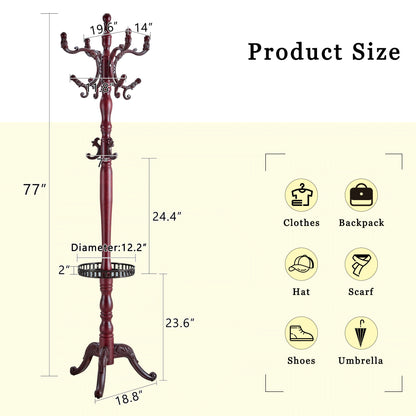 Multifunctional Coat And Hat Rack With Resin Stainless Steel Storage