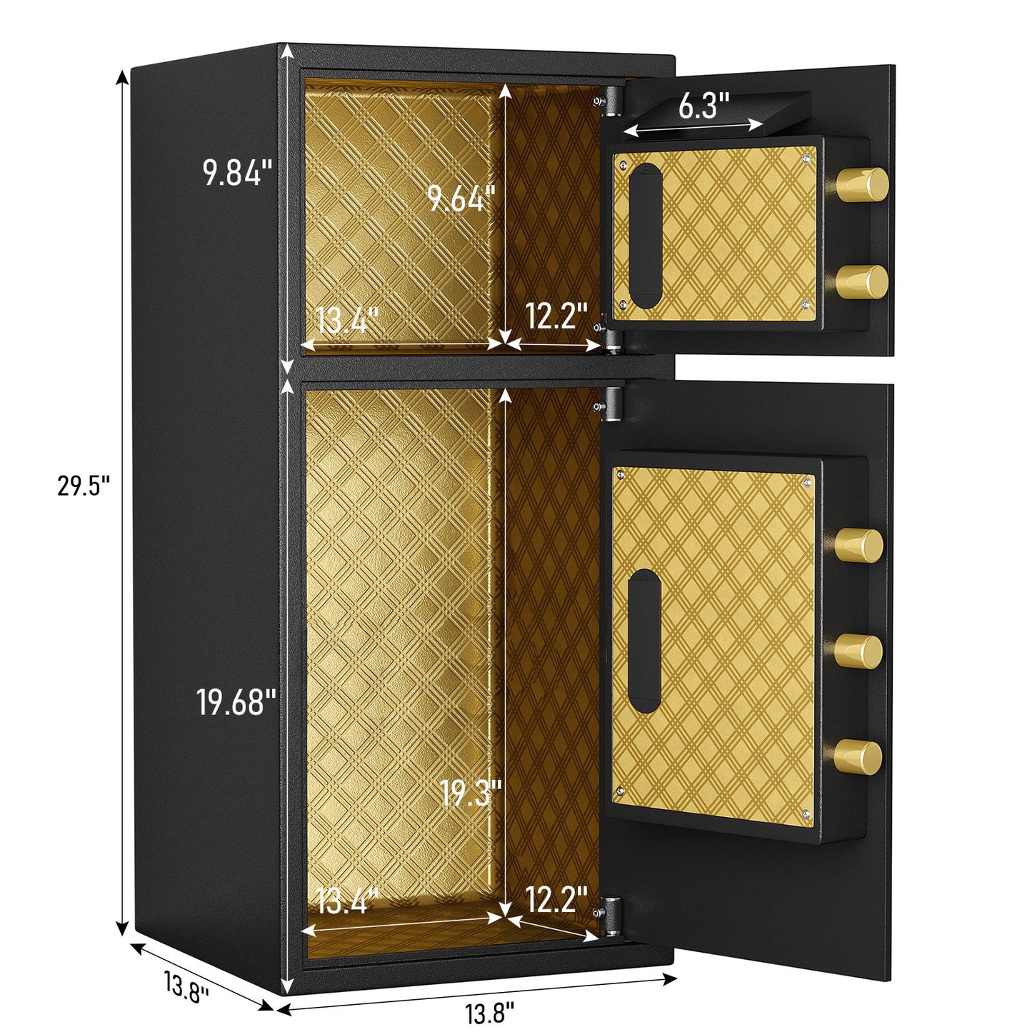 Large Double Door Coin Operated Safe, Digital Security Safe With Fireproof And Waterproof Bag