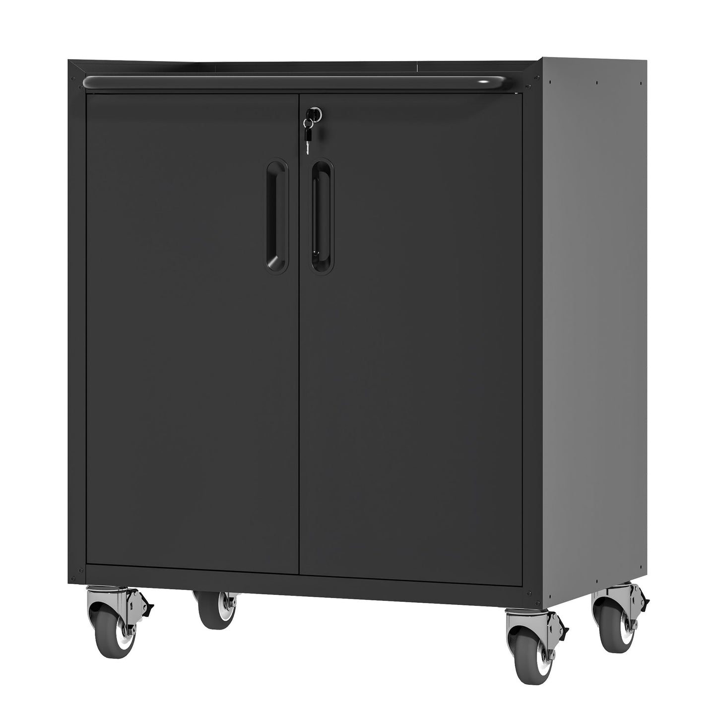 Heavy Duty Metal Garage Storage Cabinet With Wheels Sturdy Tool Organizer