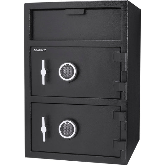 Digital Keypad 2 Lock Depository Safe 1 6 2 Cubic Ft - Black