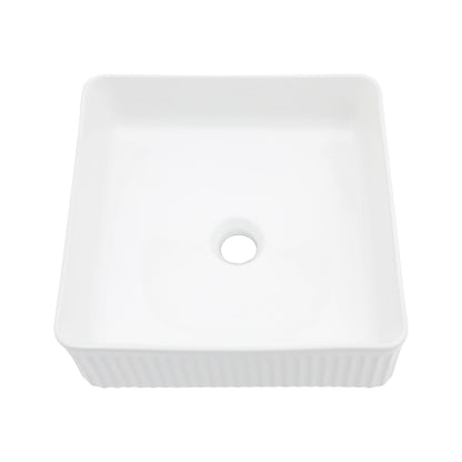 Modern Ceramic Rectangular Vessel Bathroom Sink