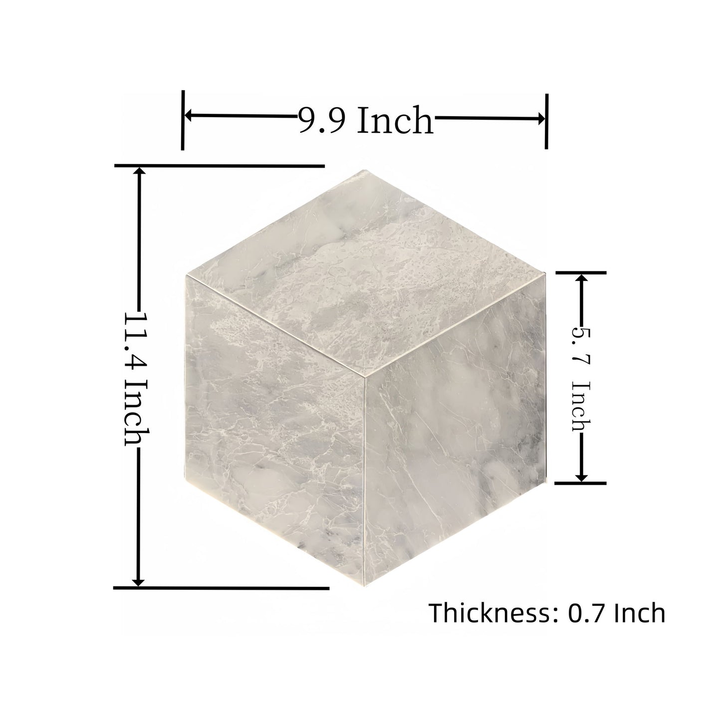 Hexagon Natural Marble Polished Tile For Wall And Floor (Set of 12)