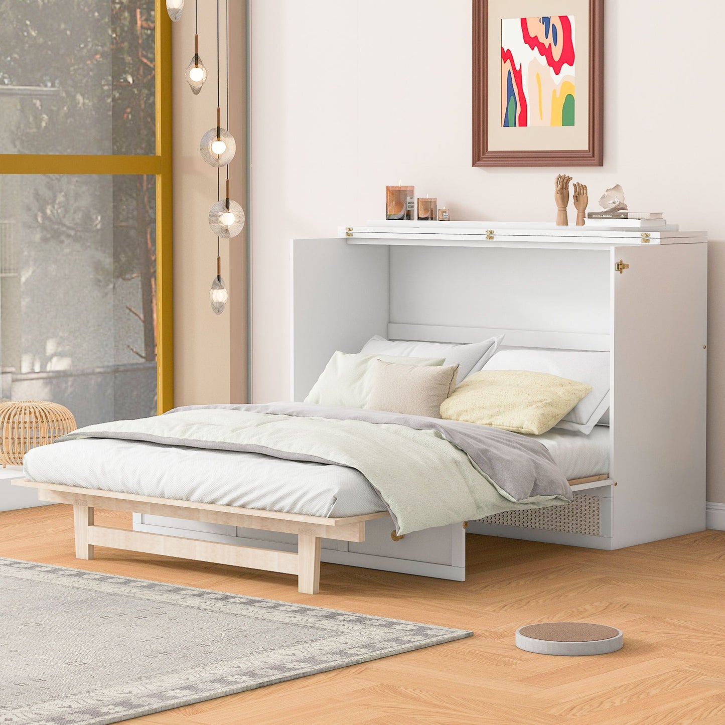 Murphy Bed With Large Drawers, Space Saving Design