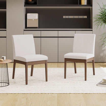 Contemporary Fabric Comfort Dining Chairs (Set of 2)