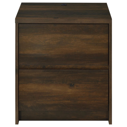 Transitional Nightstand With Dual USB Charging And Motion Sensor Light