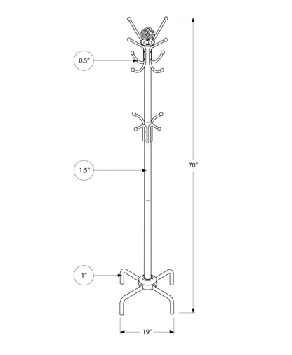 Free Standing Coat Rack 12 Hooks For Entryway