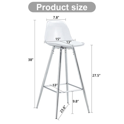 Stylish Upholstered Bar Chairs With Metal Leg