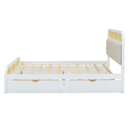 Platform Bed With Trundle And 2 Drawers