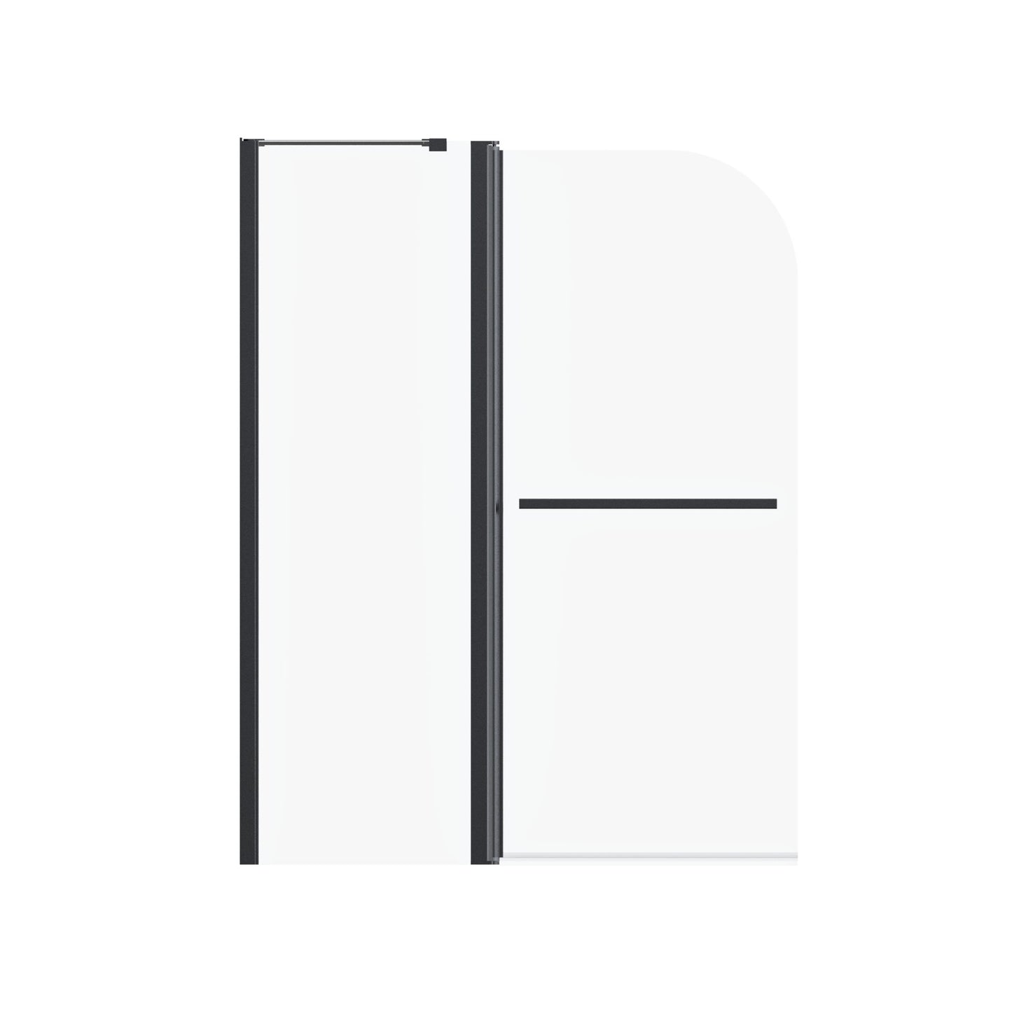 Frameless Folding Shower Doors For Bathtub With Pivot Tub Glass Door, 1 / 4" Tempered Glass