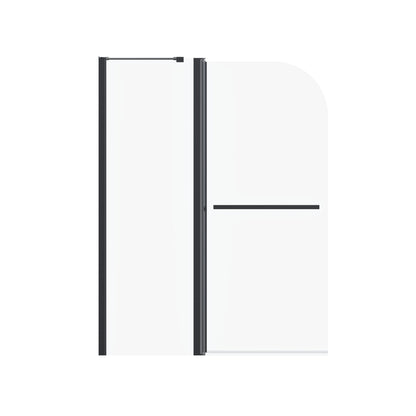 Frameless Folding Shower Doors For Bathtub With Pivot Tub Glass Door, 1 / 4" Tempered Glass