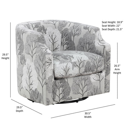 Isabelle - Swivel Glider Barrel Chair