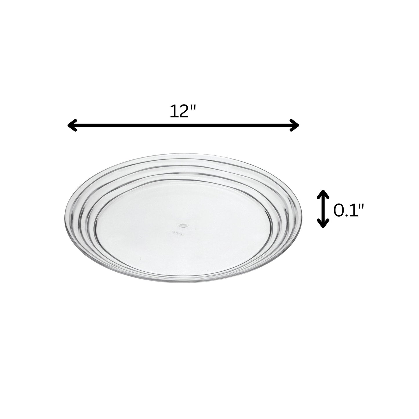 Designer Swirl Acrylic Dinner Plates (Set of 4)