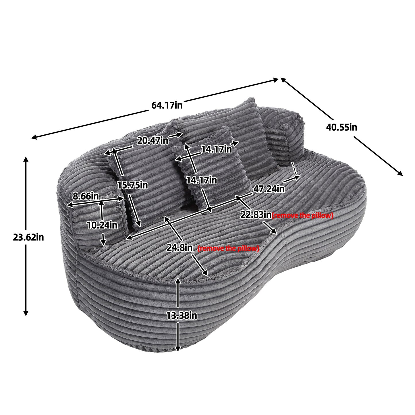 Bean Bag, Lazy Sofa Comfort Lounger High Back Chair