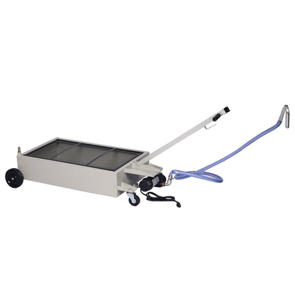 High Impact Polypropylene 20 Gallon Low Profile Oil Drain With Pump Steel - Gray