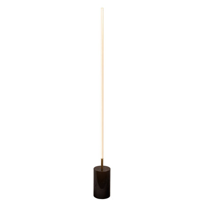 Prism - LED Floor Lamp With On / Off Switch Faux Marble Base - Gold / Marble