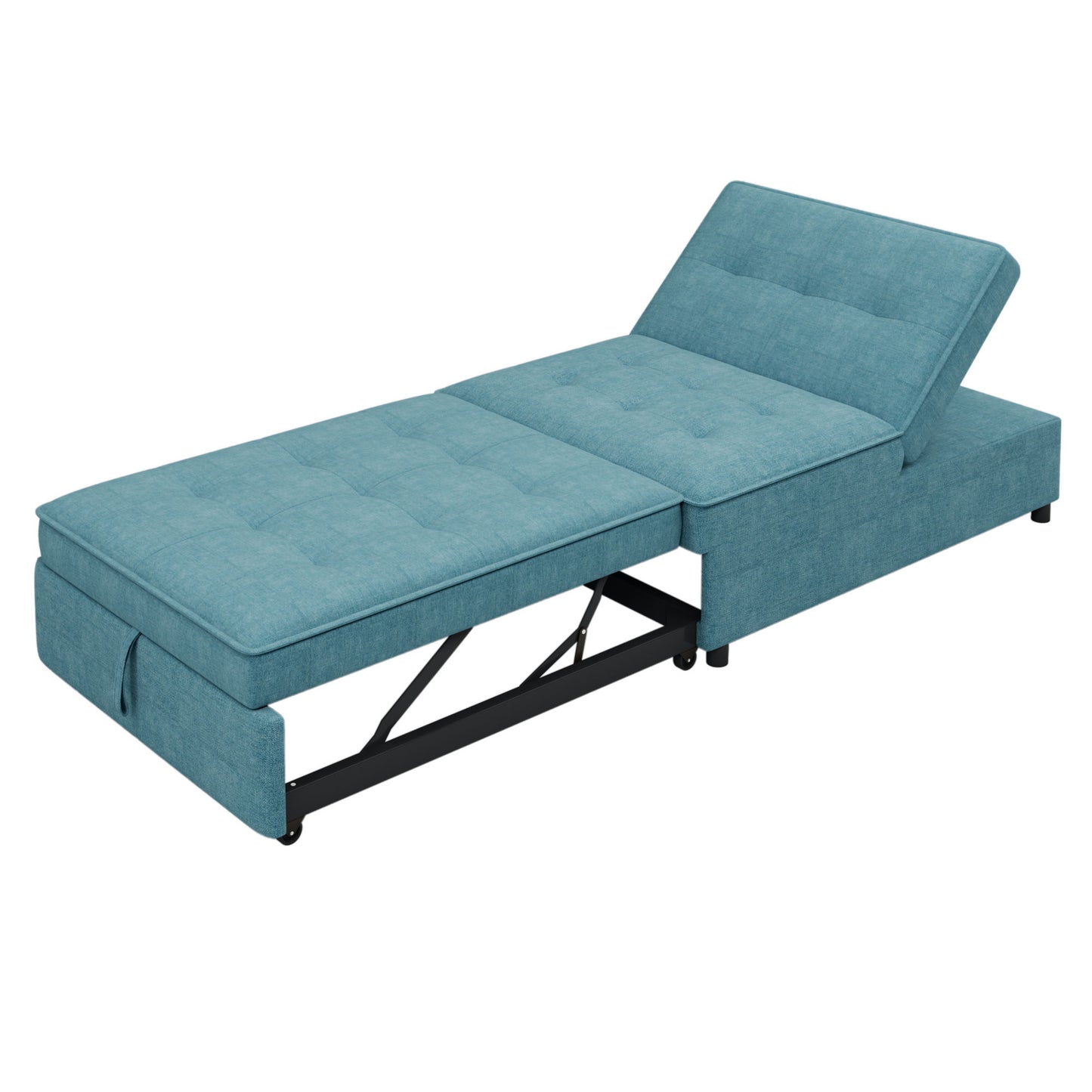 4 In 1 Sofa Bed, Multi Function Folding Ottoman Bed With Storage Pocket And USB Port For Small Room Apartment