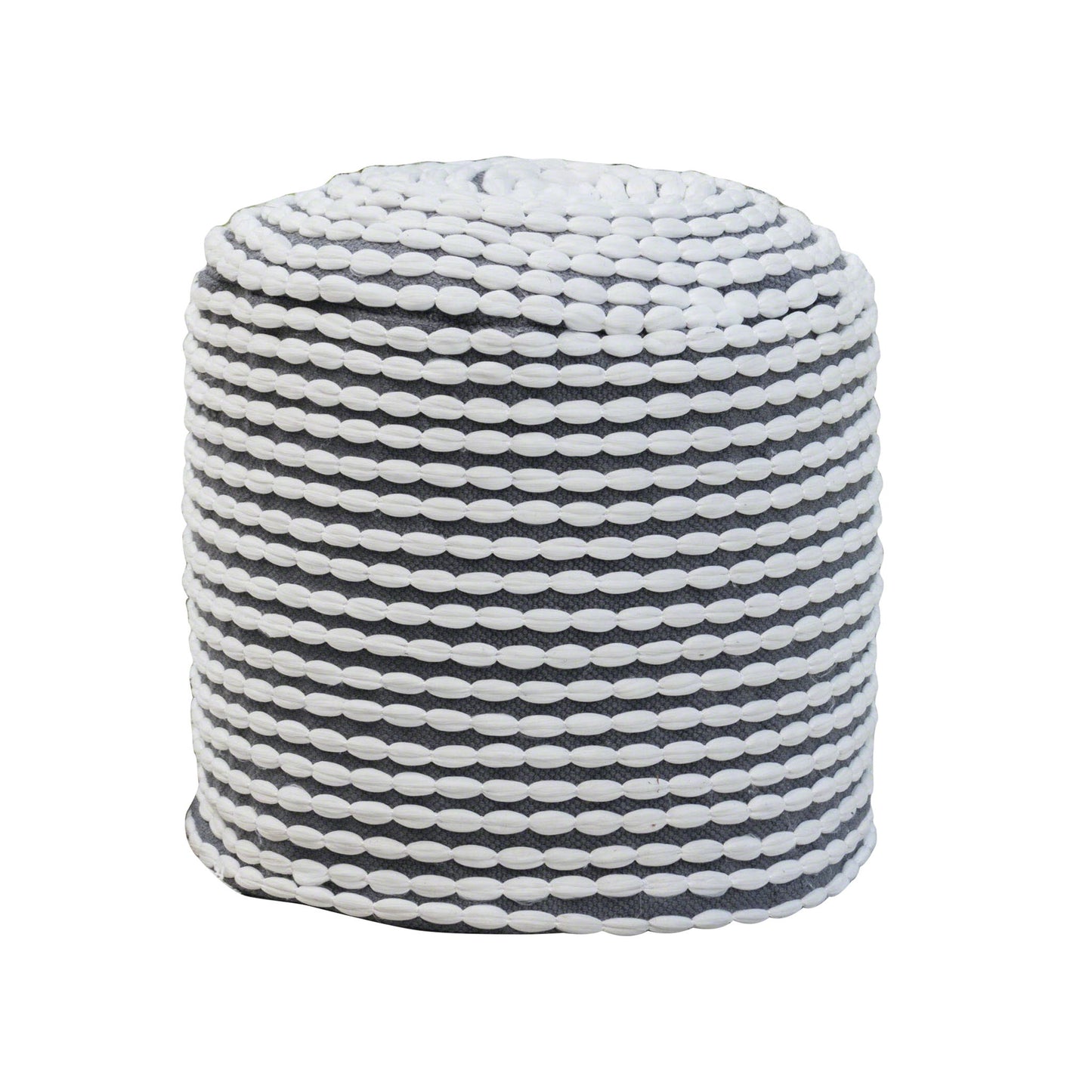 River - Handcrafted Cylindrical Pouf Water Resistant Fabric