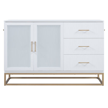 Murphy Bed With Frosted Glass Doors Design, Fake Drawers, Metal Legs