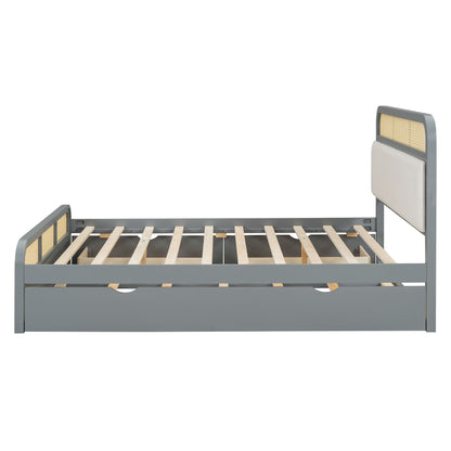 Platform Bed With Trundle And 2 Drawers