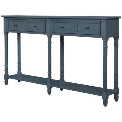 Hearth & Haven Daniel - Console Table With 2 Storage Drawers And Bottom Shelf