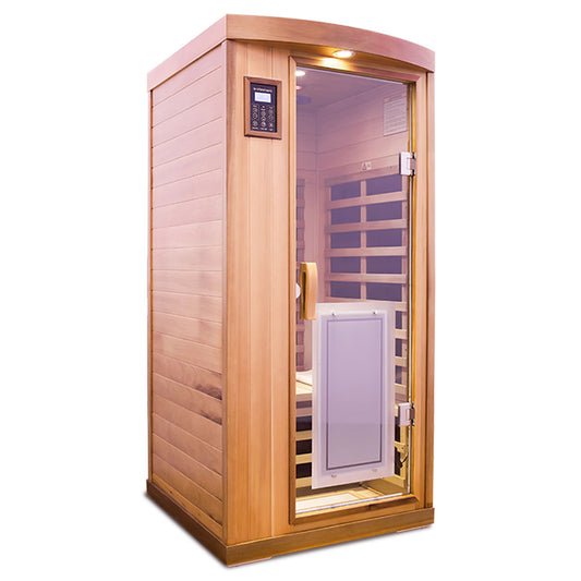 1 Person Far Infrared Deluxe Indoor Sauna Room - Red Cedar