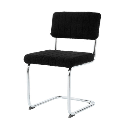 Modern Luxury Dining Chair With Metal Legs And Bow Design (Set of 4)