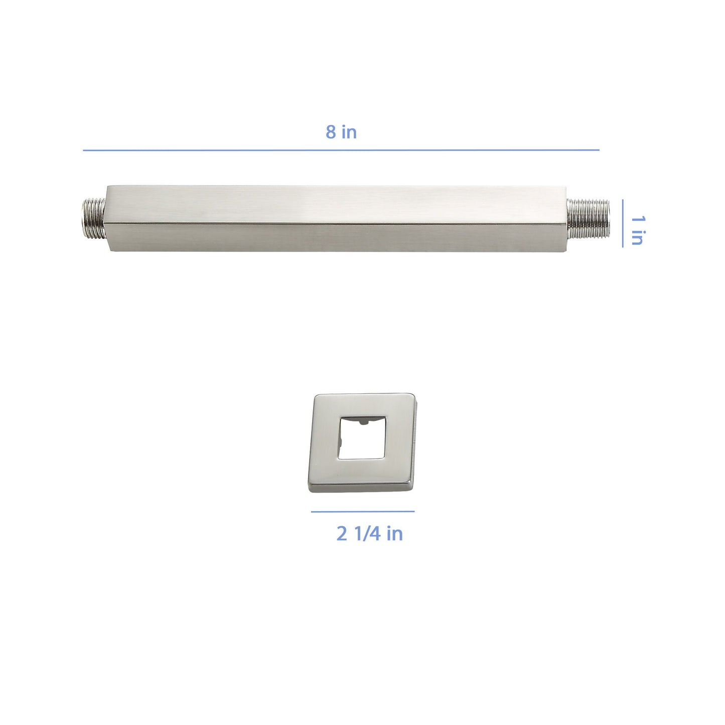 Premium 8" Ceiling Mounted Shower Arm With Flange