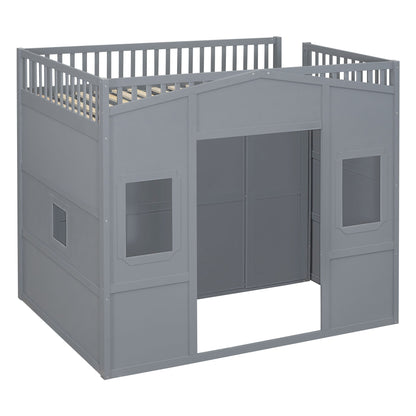 Loft Stylish Bed With Ladder And Wardrobe