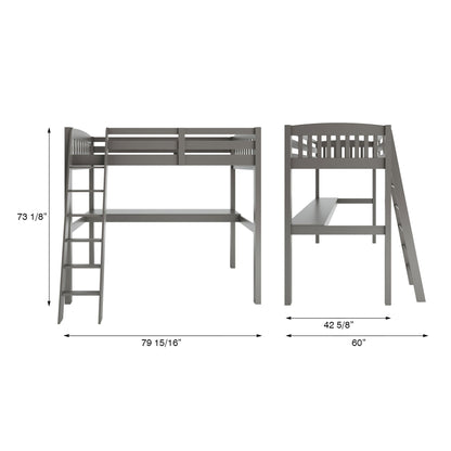 Everest - High Loft Bed With Desk And Storage